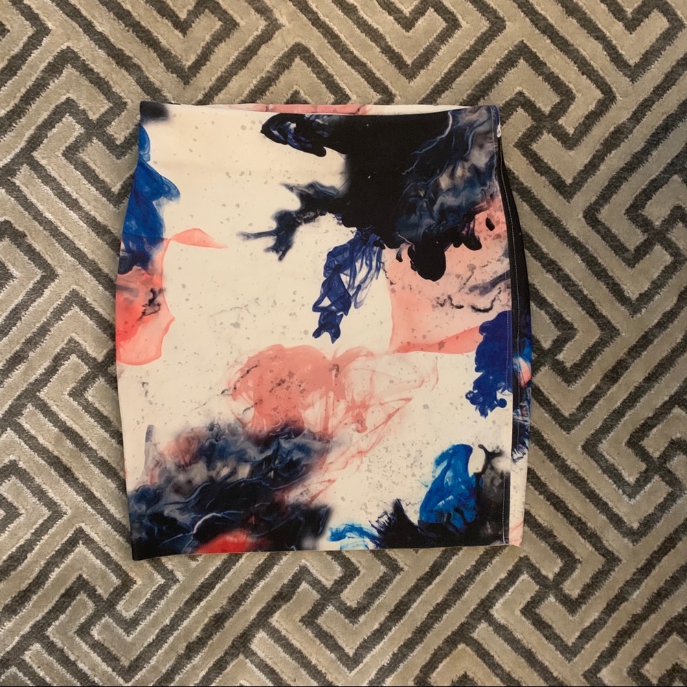 Zara watercolor skirt
